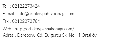 Ortaky Pasha Kona Hotel telefon numaralar, faks, e-mail, posta adresi ve iletiim bilgileri